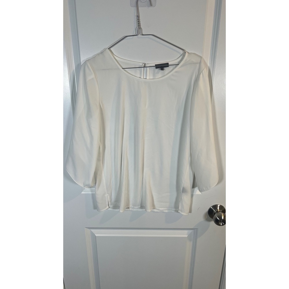Vince Camuto Womens Blouse‎ Split Sleeve White S